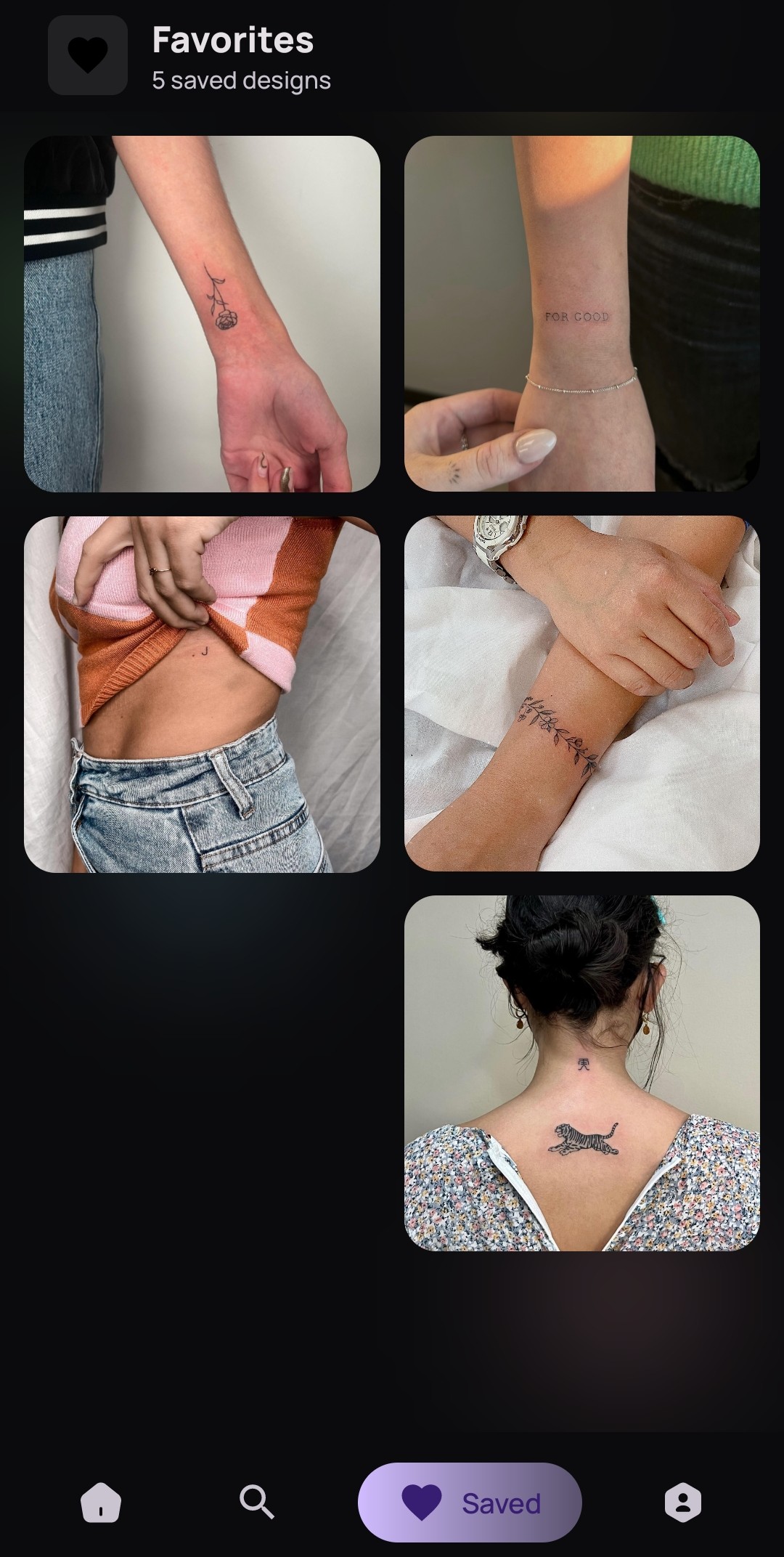 Saved tattoo designs favorites mood board